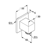 Шланговое подключение Kludi A-Qa 6554939-00 цвет Черный матовый-1