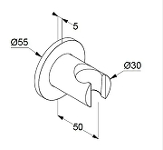 Держатель ручного душа Kludi A-Qa 65557N0-00 цвет Золото брашированное-1
