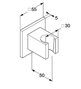 Держатель ручного душа Kludi A-Qa 65559N2-00 цвет Оружейная сталь-1