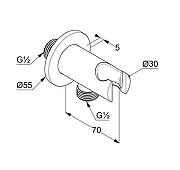 Шланговое подключение Kludi A-Qa 65567N1-00 цвет Бронза брашированная-1