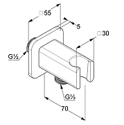 Шланговое подключение Kludi A-Qa 6556805-00 цвет Хром-1