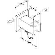 Шланговое подключение Kludi A-Qa 6556939-00 цвет Черный матовый-1
