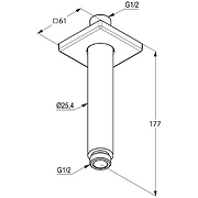 Кронштейн для верхнего душа Kludi A-Qa 66535N5-00 цвет Никель брашированный-1