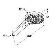 Ручной душ Kludi Dive X 69830N2-00 цвет Оружейная сталь-1