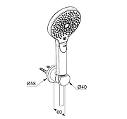 Душевой гарнитур Kludi Dive X 69950N2-00 цвет Оружейная сталь-1