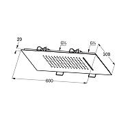 Верхний душ Kludi Asana 6945039-00 цвет Черный матовый-1