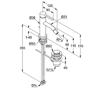 Смеситель для биде Kludi Nova Fonte Pura 20216N115 цвет Бронза брашированная-1