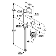 Смеситель для раковины Kludi Nova Fonte Pura 20266N015 цвет Золото брашированное-1
