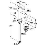 Смеситель для раковины Kludi Nova Fonte Pura 20288N515 цвет Никель брашированный-1