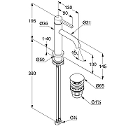 Смеситель для раковины Kludi Nova Fonte Pura 20289N515 цвет Никель брашированный-1