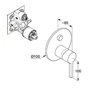 Смеситель для душа Kludi Nova Fonte Pura 20759N115 цвет Бронза брашированная-1