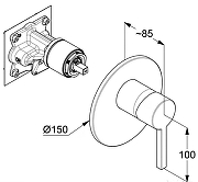 Смеситель для душа Kludi Nova Fonte Pura 20755N115 цвет Бронза брашированная-1