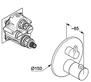 Смеситель для душа Kludi Nova Fonte Pura 20885N515 с термостатом цвет Никель брашированный-1