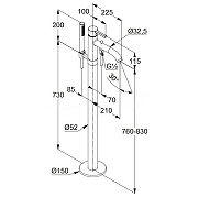 Смеситель для ванны Kludi Nova Fonte Pura 385905315 цвет Белый матовый-1