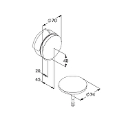 Налив для слива-перелива Kludi Rotexa 71826N5-00 цвет Никель брашированный-1