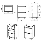 Тумба с раковиной Misty Енисей 50 УТ000009446 Белая-6