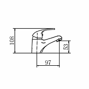 Смеситель для раковины Fashun A1015 цвет Хром-1