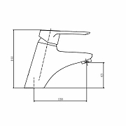 Смеситель для раковины Fashun A1007 цвет Хром-1