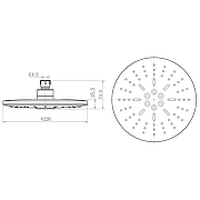 Верхний душ Fashun A053-7 цвет Черный матовый-2