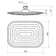 Верхний душ Fashun A057-7 цвет Черный Хром-2