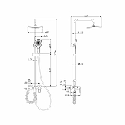 Душевая система Fashun A2483-8 с гигиеническим душем цвет Белый матовый-1