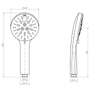 Ручной душ Fashun A15-7 цвет Черный матовый-7