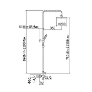 Душевая система Fashun A2445 цвет Хром-1