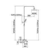Душевая система Fashun A2446 цвет Хром-1