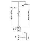 Душевая система Fashun A2457 цвет Хром-1