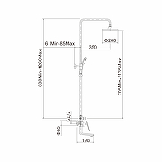 Душевая система Fashun A2481-7 цвет Черный матовый-1