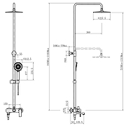 Душевая система Fashun A2489 цвет Хром-1