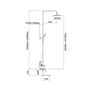 Душевая система Fashun A52419 цвет Сатин-1