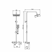 Душевая система Fashun A52424-8 цвет Белый матовый-1
