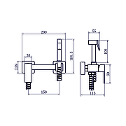 Гигиенический душ со смесителем Fashun A57504-17 цвет Графит-2