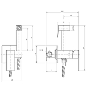 Гигиенический душ со смесителем Fashun A57804 цвет Сатин-2