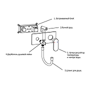 Гигиенический душ со смесителем Fashun A7585-7 цвет Черный матовый-2