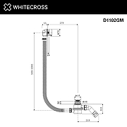 Слив-перелив Whitecross Fill D1102GM click-clack с наливом цвет Оружейная сталь-1