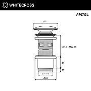 Донный клапан Whitecross A707GL click-clack цвет Золото-1
