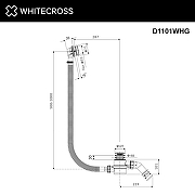 Слив-перелив Whitecross Ultima D1101GLB click-clack цвет Золото брашированное-1