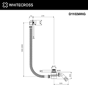 Слив-перелив Whitecross Fill D1102WHG click-clack с наливом цвет Белый глянец-1
