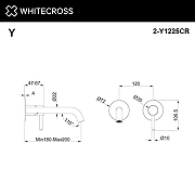 Смеситель для раковины Whitecross Y chrome 2-Y1225CR цвет Хром-1