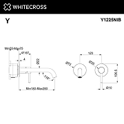 Смеситель для раковины Whitecross Y brushed nickel Y1225NIB цвет Никель брашированный-1