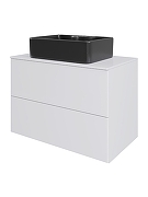 Тумба с раковиной Orange Otto 75 Ot-75TuMDF+B01-475MB подвесная цвет Белый глянец-5