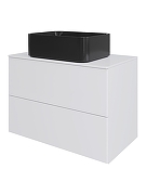 Тумба с раковиной Orange Otto 75 Ot-75TuMDF+B02-460MB подвесная цвет Белый глянец-5