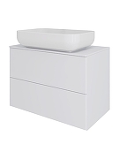 Тумба с раковиной Orange Otto 75 Ot-75TuMDF+B03-600W подвесная цвет Белый глянец