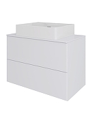 Тумба с раковиной Orange Otto 75 Ot-75TuMDF+B04-500W подвесная цвет Белый глянец-5