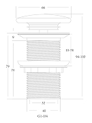 Донный клапан Agger AX00444 click-clack цвет Черный матовый-4