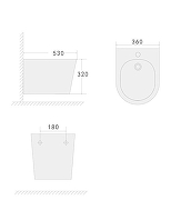 Биде Boheme Avva 973-MW-BIDET подвесное цвет Белый матовый-1