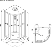 Душевая кабина ARAGUT Black 88х88 Щ0000066415 без гидромассажа-6