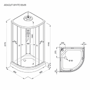 Душевая кабина ARAGUT White 88х88 Щ0000066416 без гидромассажа-8